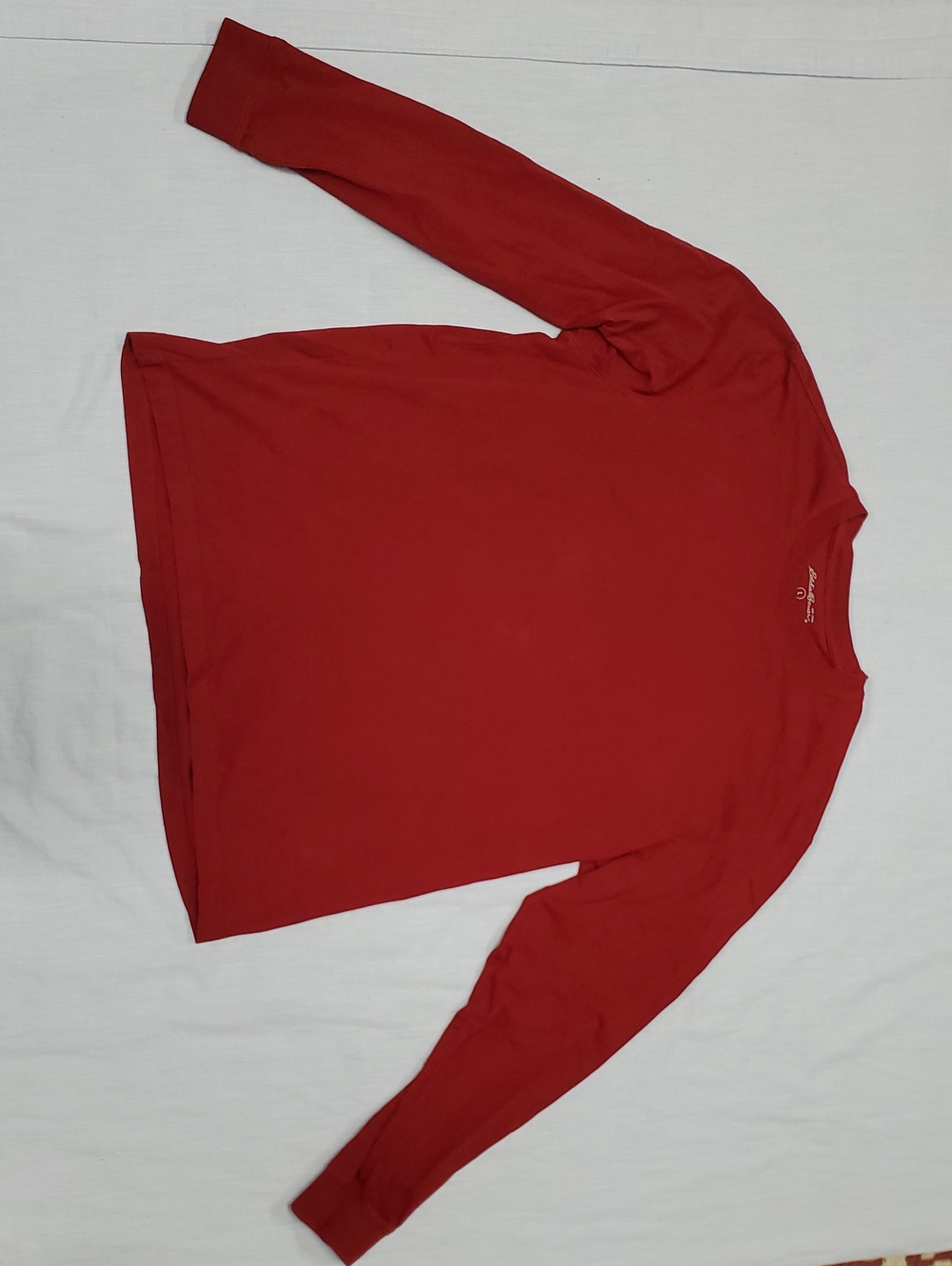 Eddie Bauer Long Sleeve Crewneck Tee in Red #180